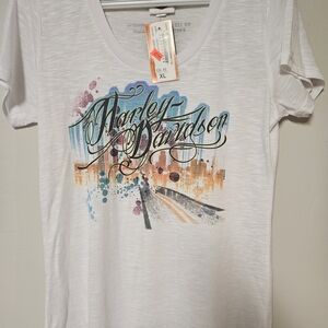 Harley-Davidson White Graphic Tee